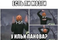 есть ли мозги у ильи панова?