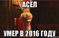 асел умер в 2016 году