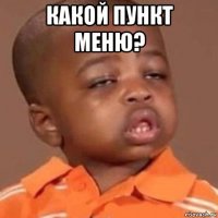 какой пункт меню? 