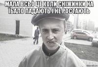 мала всьо це коли сніжинки на їбало падають і не ростають 