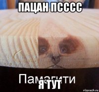 пацан псссс я тут