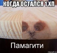 когда остался 1 хп 