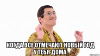  когда все отмечают новый год у тебя дома