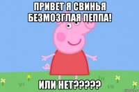 привет я свинья безмозглая пеппа! или нет?????