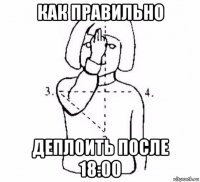 как правильно деплоить после 18:00