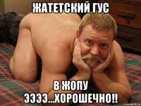 жатетский гус в жопу ээээ...хорошечно!!