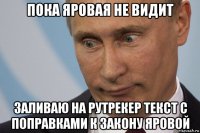 пока яровая не видит заливаю на рутрекер текст с поправками к закону яровой