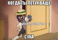 когда ты петух ваще сука