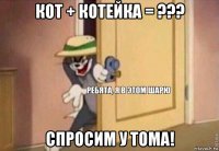 кот + котейка = ??? спросим у тома!