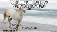 вы не видели пастуха? руслана копабаева? 