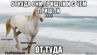 откуда они пришли и с чем пришли от туда