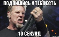 подпишись у тебя есть 10 секунд