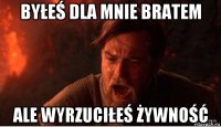 byłeś dla mnie bratem ale wyrzuciłeś żywność