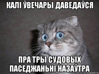 калі ўвечары даведаўся пра тры судовых паседжаньні назаўтра