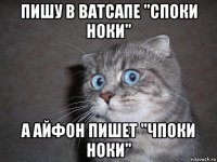 пишу в ватсапе "споки ноки" а айфон пишет "чпоки ноки"