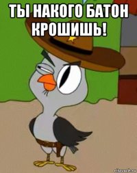 ты накого батон крошишь! 