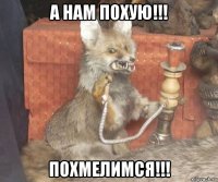 а нам похую!!! похмелимся!!!