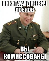 никита андреевич лобков вы комиссованы