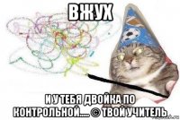 вжух и у тебя двойка по контрольной..... © твой учитель