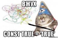 вжух const true = 'true'