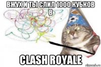 вжух и ты слил 1000 кубков в clash royale