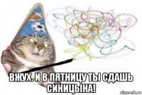  вжух. и в пятницу ты сдашь синицына!