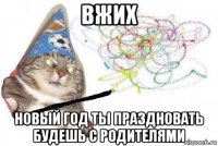 вжих новый год ты праздновать будешь с родителями