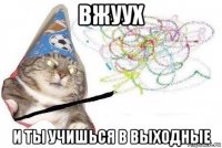 вжуух и ты учишься в выходные