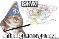 вжух! алёнга где моя будылга ?