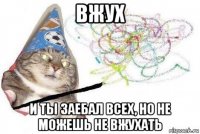 вжух и ты заебал всех, но не можешь не вжухать