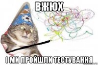 вжюх i ми пройшли тестування