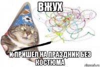 вжух и пришел на праздник без костюма