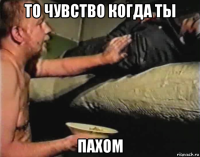 то чувство когда ты пахом