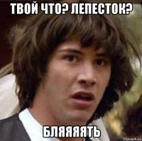 твой что? лепесток? бляяяять