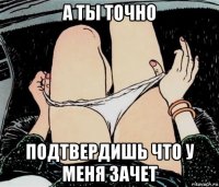 а ты точно подтвердишь что у меня зачет