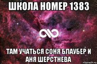 школа номер 1383 там учаться соня блаубер и аня шерстнева