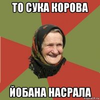 то сука корова йобана насрала