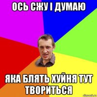 ось сжу і думаю яка блять хуйня тут твориться