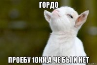 гордо проебу 10кк,а че бы и нет