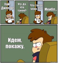 Хай, Диппер! Угу, да, что такое? Что такое член ??? Мейбл... Идем, покажу.