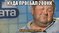 куда проебал 200кк 