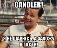 gandler! я не шарюсь, а захожу в гости!