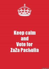 Keep calm
and
Vote for
ZaZa Pachulia