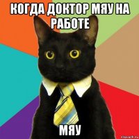 когда доктор мяу на работе мяу