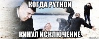 когда python кинул исключение