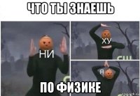 что ты знаешь по физике