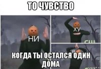 то чувство когда ты остался один дома