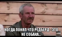  когда понял что редберд - это не собака...