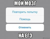 мой мозг на егэ