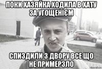 поки хазяйка ходила в хату за угощенієм спиздили з двору все що не примерзло